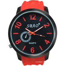 Hot New Products for 2015 Big Case Cheap Silicon Quartz Watch